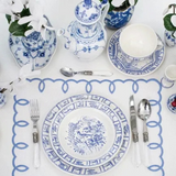 Etretat Placemat with Blue Edge