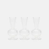 Tess Bud Vase in Clear (Set of 3)
