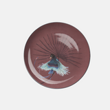 Paradise Dinner Plate in Burgundy