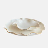 Wave Dinnerware with Gold Edge