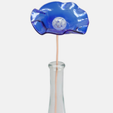 Poppy Glass Flower in Blue