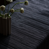Pleated Tablecloth in Black