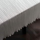 Pleated Tablecloth in White