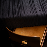 Pleated Tablecloth in Black