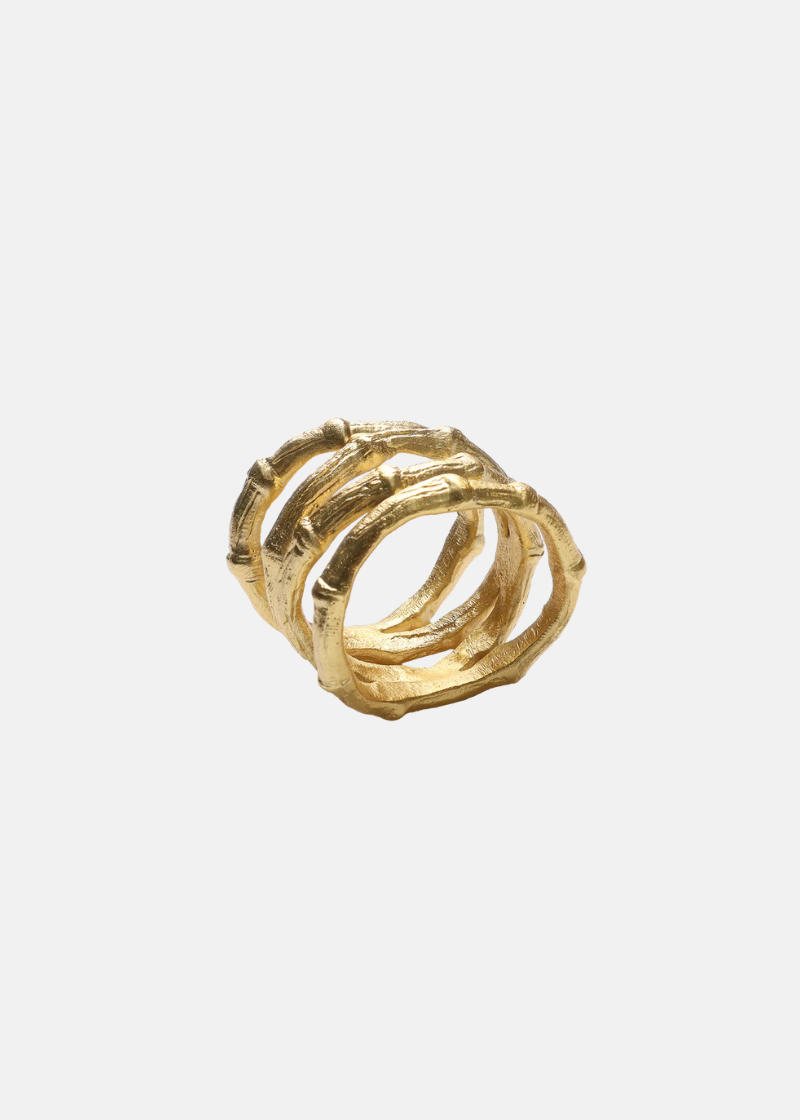 Bamboo Trinity Napkin Ring (Set of 4)